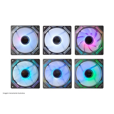COOLER KIT 3 FANS 12MM ARGB COM CONTROLE E CONTROLADORA AAUA INFINITY GAMING MASTER - Imagem 4