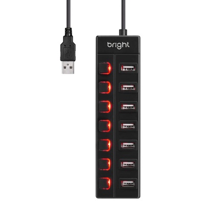 HUB USB 2.0 7 PORTAS HB003 BRIGHT - Imagem 2