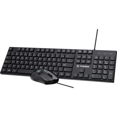 TECLADO E MOUSE USB C13 FORTREK PRETO - Imagem 5