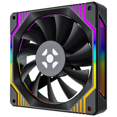 COOLER KIT 3 FANS 12MM ARGB COM CONTROLE E CONTROLADORA FROSTY ARGB FORTREK - Imagem 4