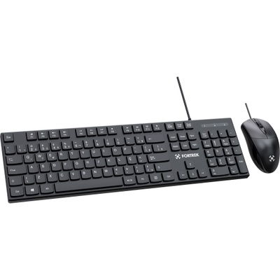TECLADO E MOUSE USB C13 FORTREK PRETO - Imagem 2