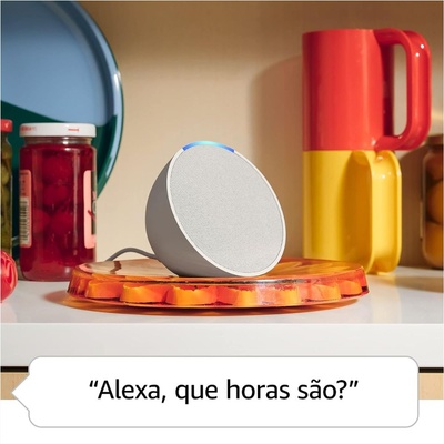 CAIXA DE SOM AMAZON SMART ALEXA ECHO POP CHARCOAL 1A PRETO - Imagem 4