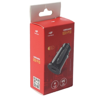 CARREGADOR VEICULAR USB C PD UCV P10BK C3TECH - Imagem 4