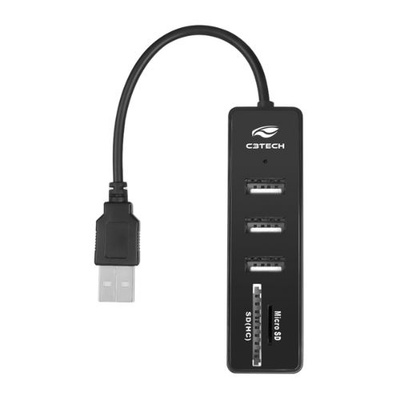 HUB USB 2.0 5 PORTAS USB HU-L200BK C3T - Imagem 2