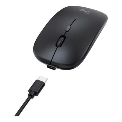 MOUSE SEM FIO RECARREGAVEL 1600DPI MS14 FORTREK PRETO - Imagem 2