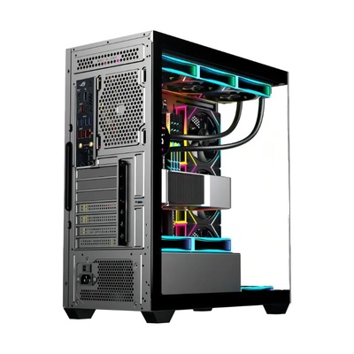 GABINETE GAMER MICRO ATX AQUARIO CG-36DY TORRE NEGRA K-MEX PRETO - Imagem 3