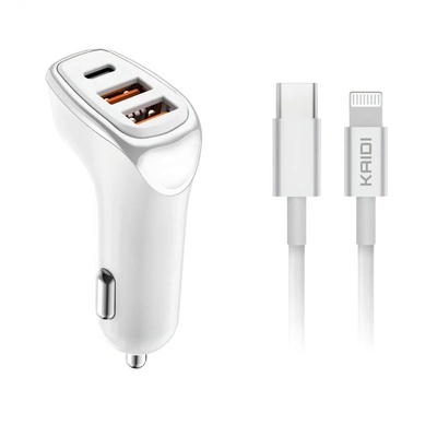 CARREGADOR VEICULAR TURBO PD+QC 38W KD 304A KAIDI - Imagem 2