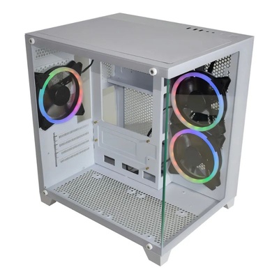 GABINETE GAMER MICRO ATX AQUARIO CG-W830 K-MEX BRANCO - Imagem 4