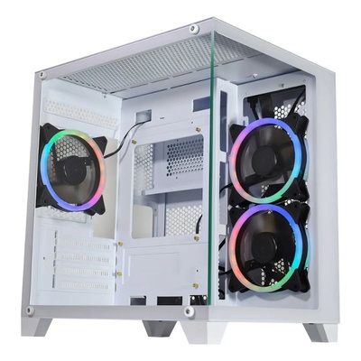 GABINETE GAMER MICRO ATX AQUARIO CG-W830 K-MEX BRANCO - Imagem 2