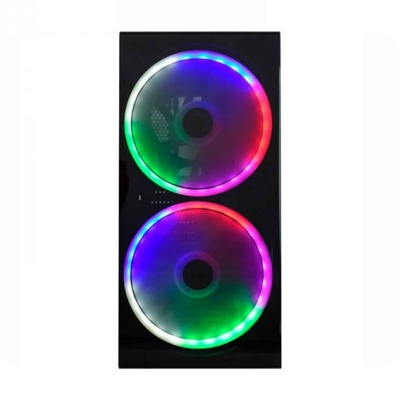 GABINETE GAMER AQUARIO CG-04A1 ANJO DE COMBATE 4 2FAN 200MM 5 CORES K-MEX PRETO - Imagem 4