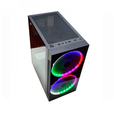 GABINETE GAMER AQUARIO CG-04A1 ANJO DE COMBATE 4 2FAN 200MM 5 CORES K-MEX PRETO - Imagem 3