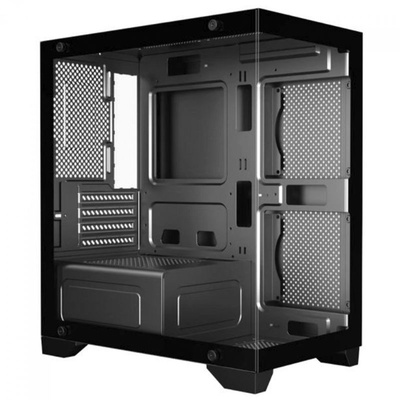 GABINETE GAMER MICRO ATX AQUARIO CG-01F9 POSEIDON K-MEX PRETO - Imagem 2