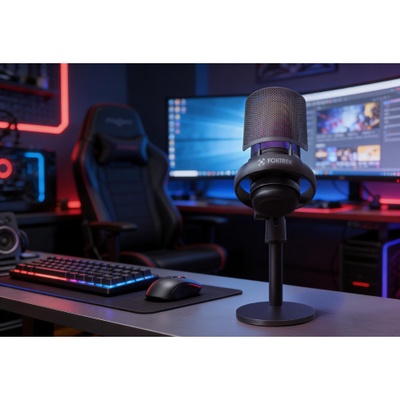MICROFONE GAMER MIC10 FORTREK PRETO - Imagem 3