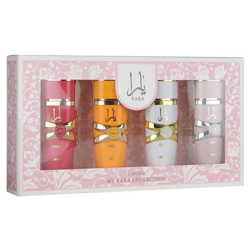 PERFUME LATTAFA YARA FEMININO KIT 4 UN EDP 25ML ARABE