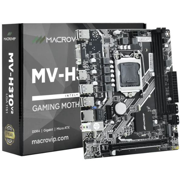 PLACA MÃE 1151 MACROVIP MV H310 V2 M.2 VGA/HDMI DDR4 G8 G9