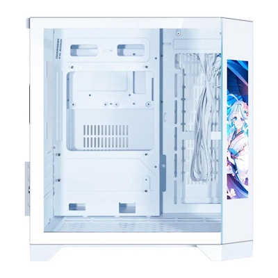 GABINETE GAMER MICRO ATX AQUARIO CG-W2KV ANGULO COM MONITOR DYNAMIC K-MEX BRANCO - Imagem 4